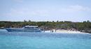 Boat load of tourists: Bringing sightseers for 20 minute experience with Allen Cay iguanas